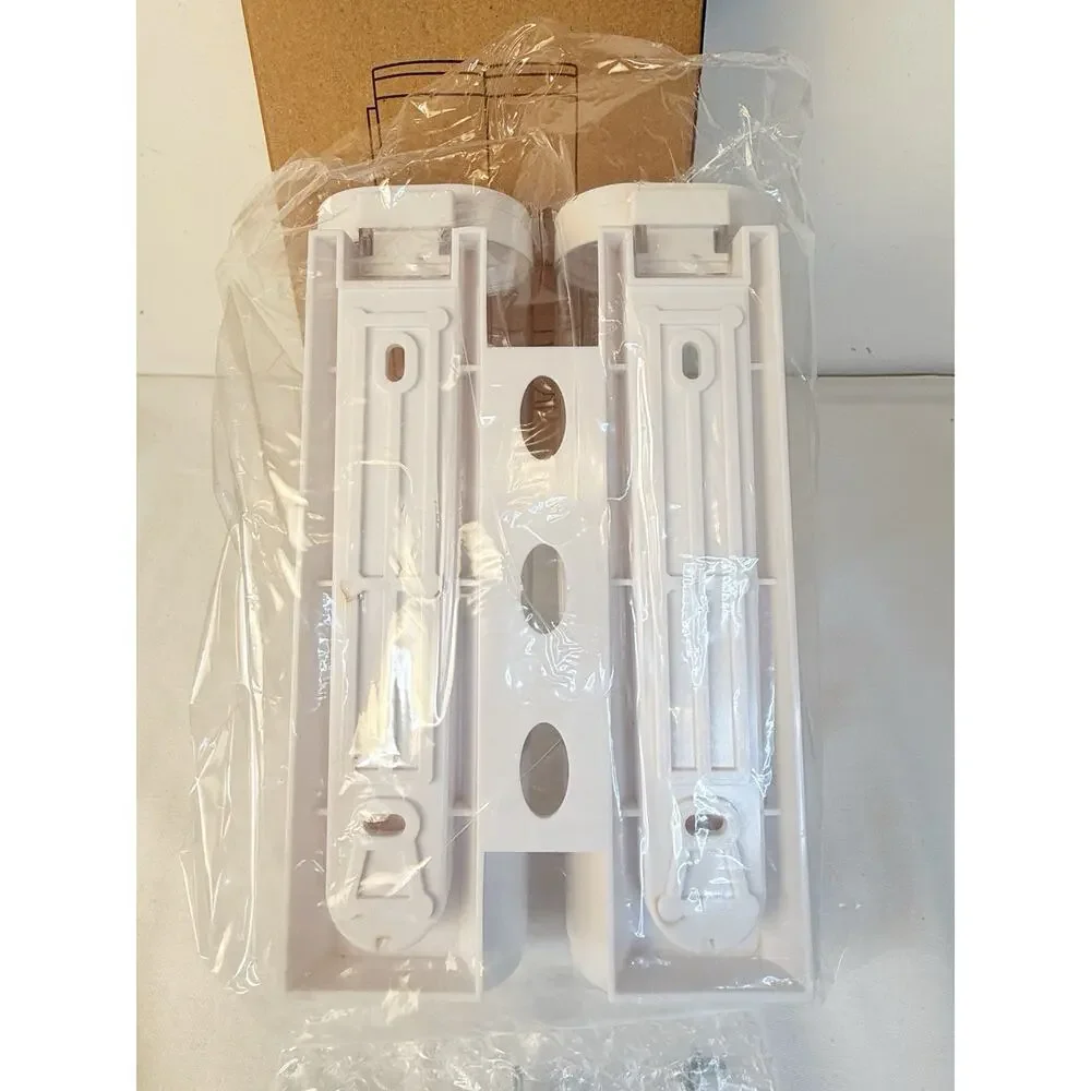 Shower 2 Chamber No Drill Shampoo Conditioner Body Wash Dispenser White